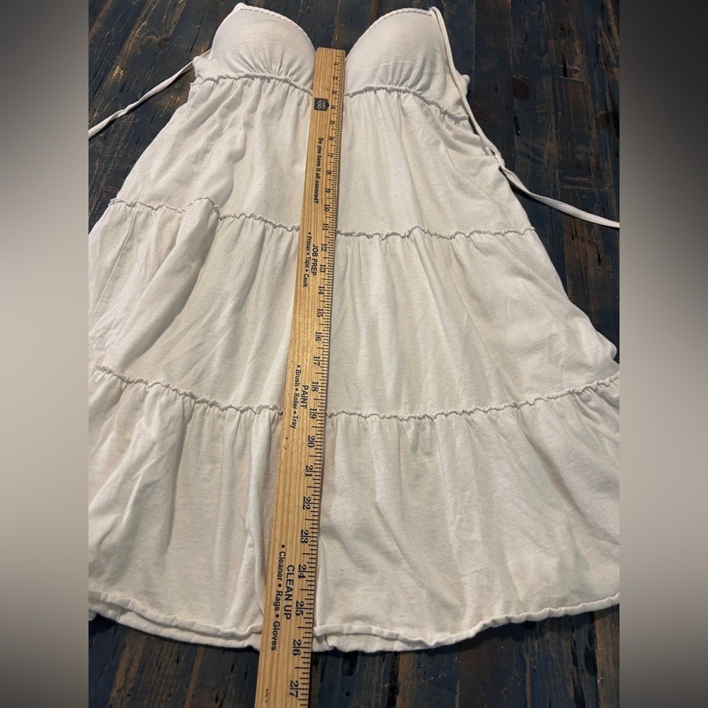 Vintage Halter Blouse Dress Size Large White Y2K LEI Summer boho - Picture 4 of 9